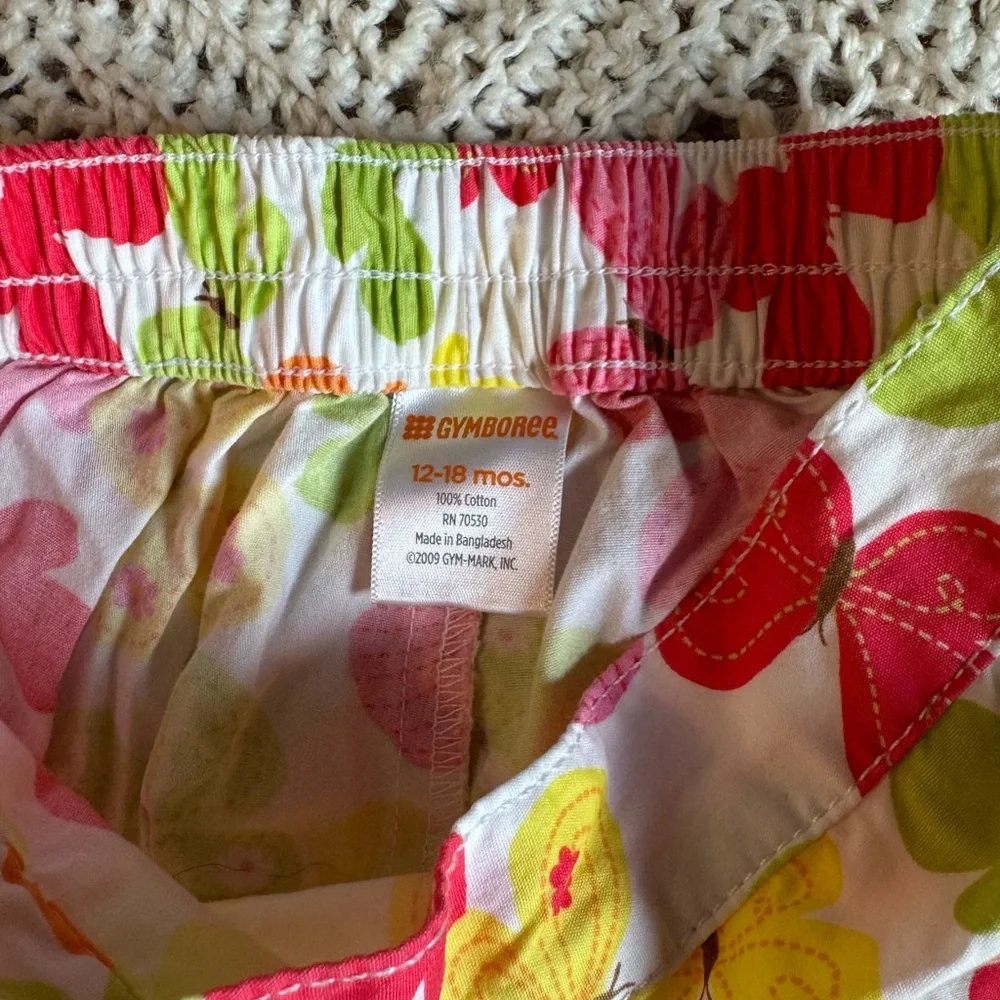 Vintage 2009 Gymboree 3 Piece Set 12-18 Month Summer Collection Butterflies Lace